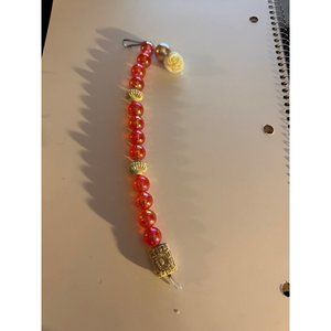 Handmade beaded charm purse and book bag dangler
